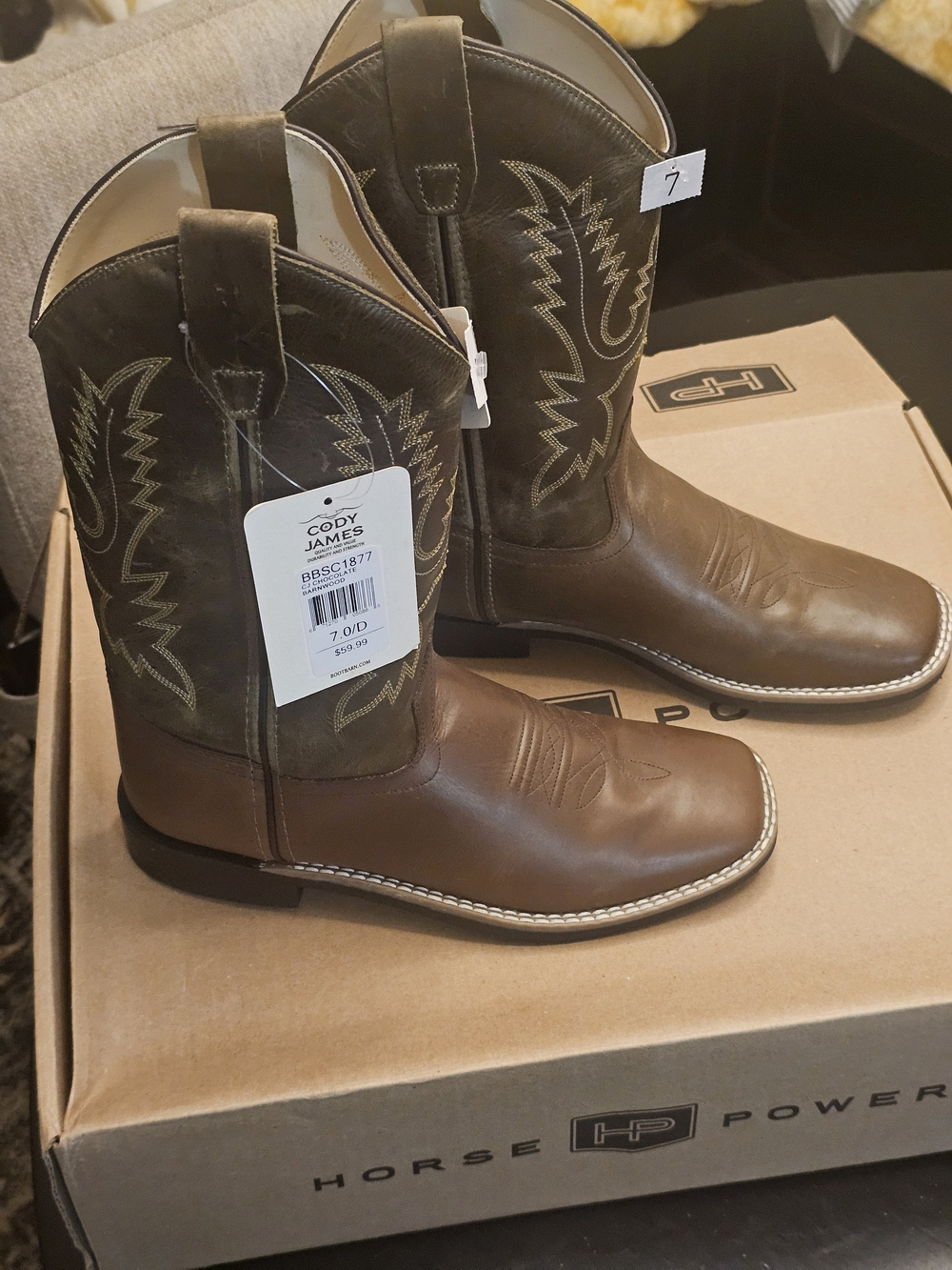 Cody James Youth Men's Brown Western Boots